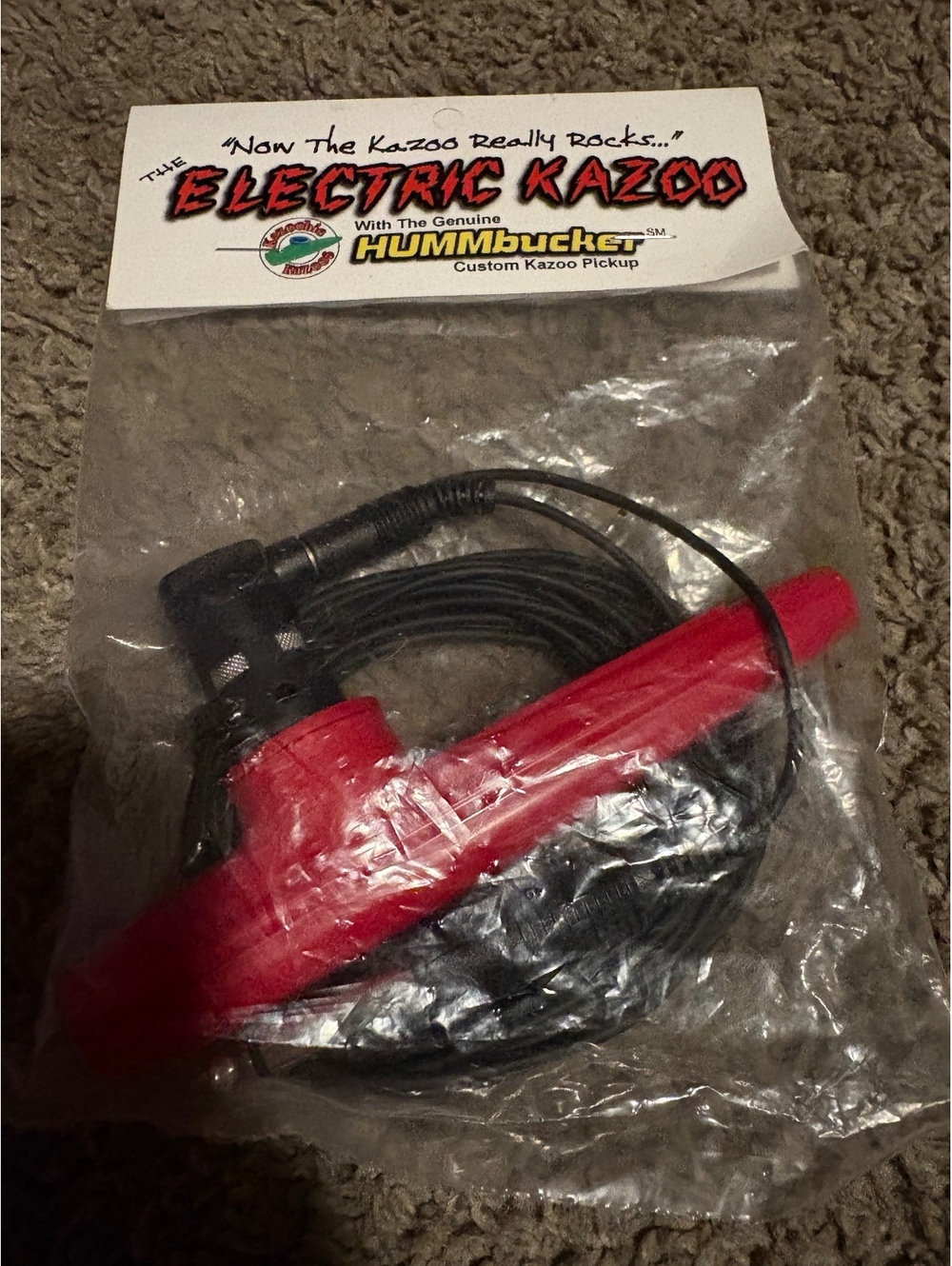 Kazoobie Electric Kazoo With Hummbucker Pickup & Cable N.i.b